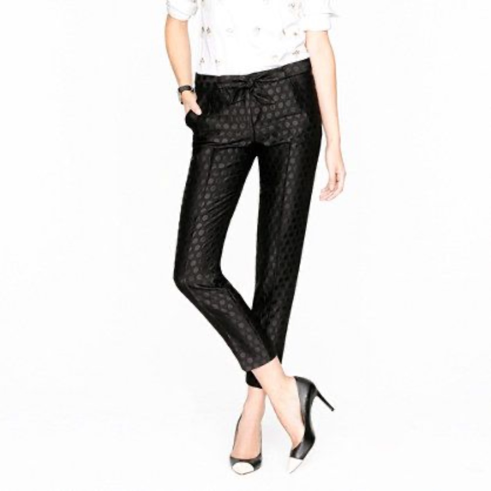 J CREW Collection Cafe Capri in Jacquard Dot